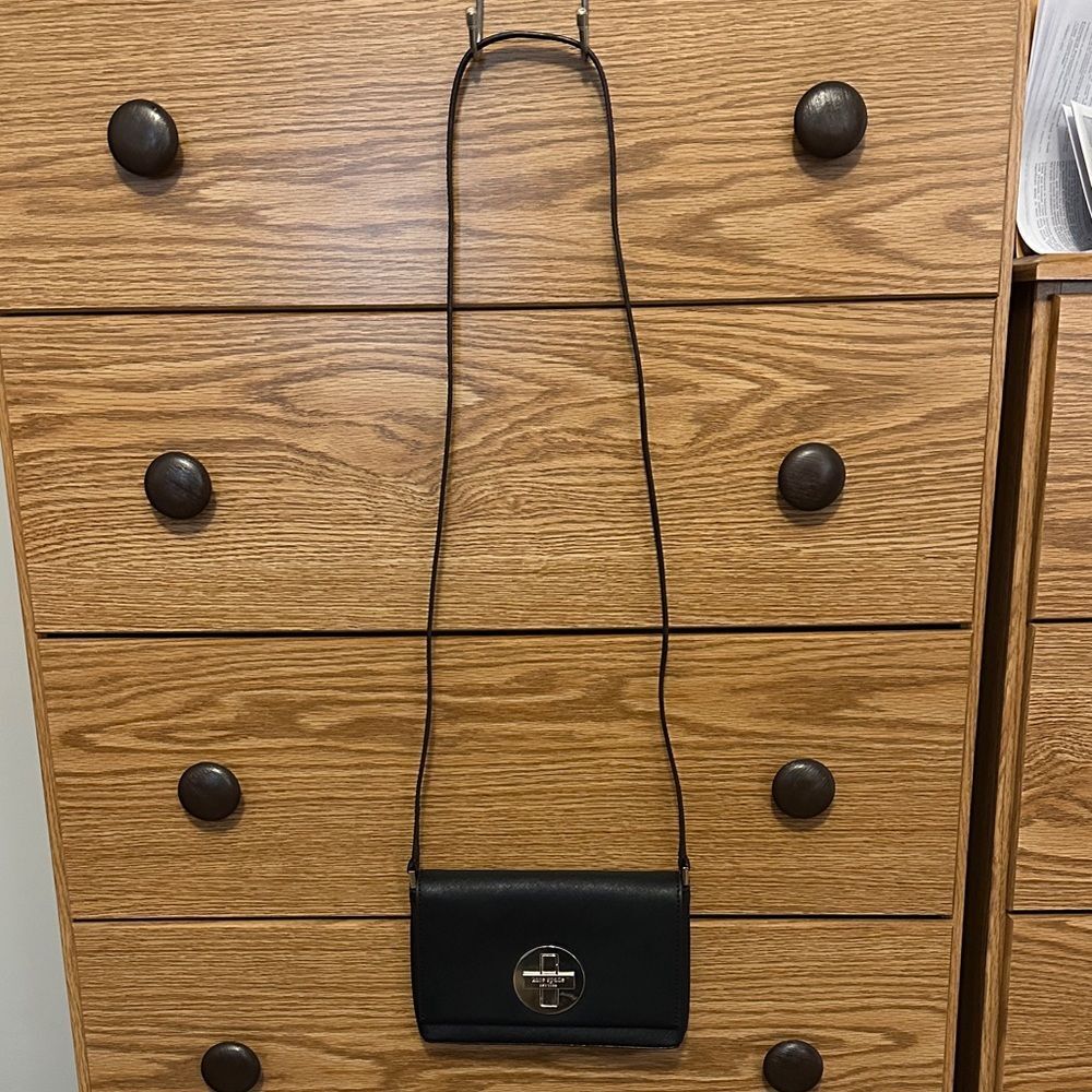 Kate Spade Black Crossbody Bag with Silver Logo